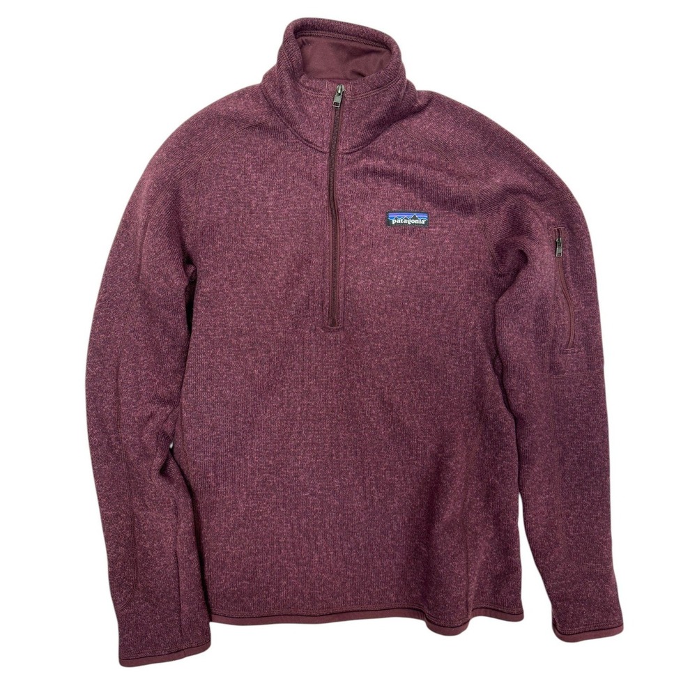 Patagonia Better Sweater 1/4 Zip Pullover Womens Small Dark Currant 25617 FA18